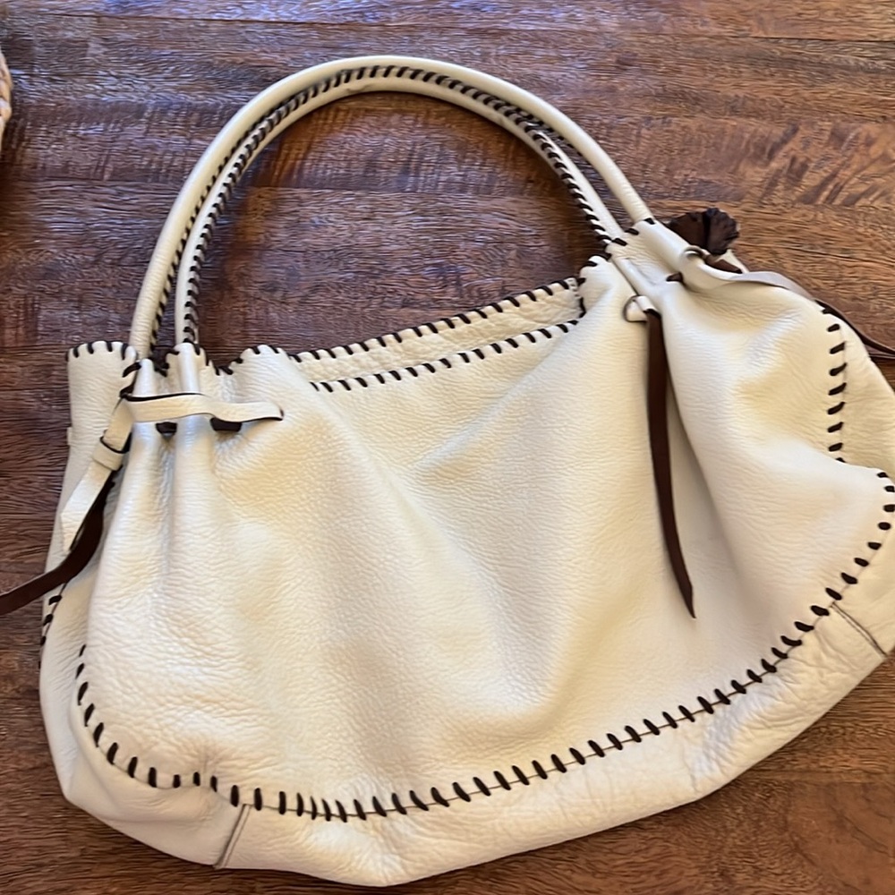 Genuine pebbled Leather Whipstich bag Fendi Chloe style Y2K Isabel Marant